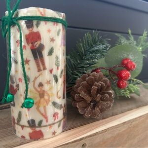 Festive LED Nutcracker Candle